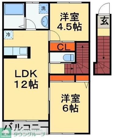 ブリーズ東海神Aの物件間取画像